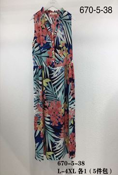 Picture of PLUS SIZE PRINTED  MAXI DRESS